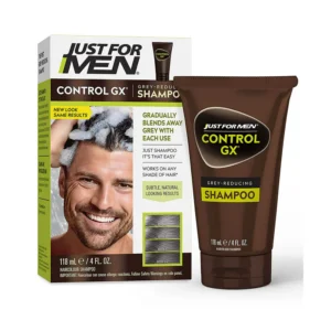 شامپو رفع سفیدی مو جاست فورمن مدل کنترل جی ایکس 118 میل بسته بندی جدید | Just For Men Control GX