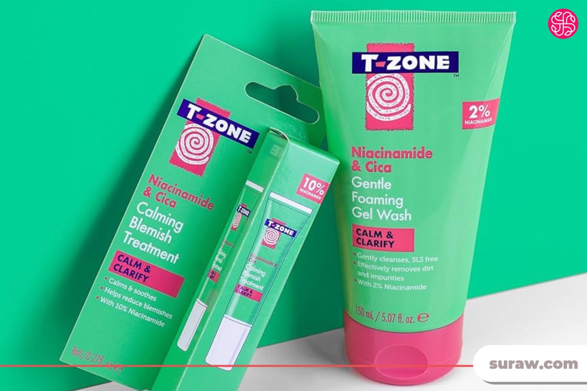ژل شستشوی مدل نیاسینامید و سیکا Niacinamide & Cica تی زون T-zone